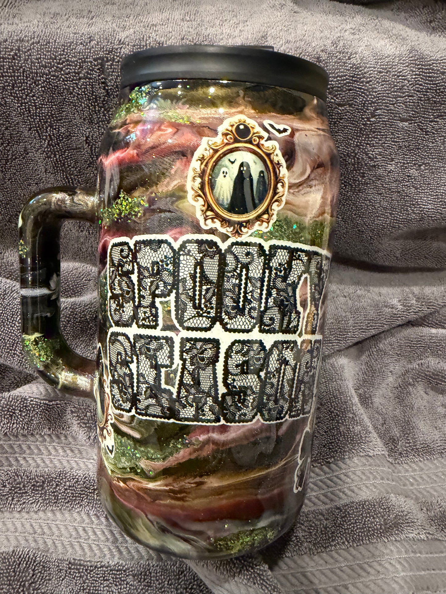 50 oz Iron Mate Spooky Season (decal glows)