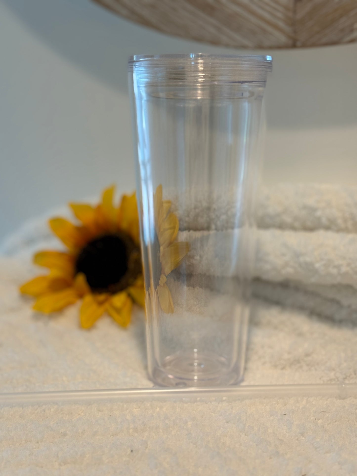 24 oz Clear Glitter Globe