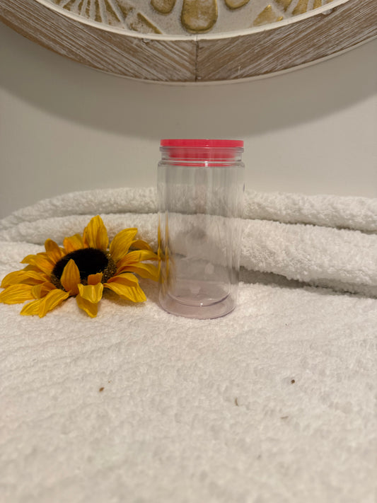 16 oz Bright Pink Glitter Globe