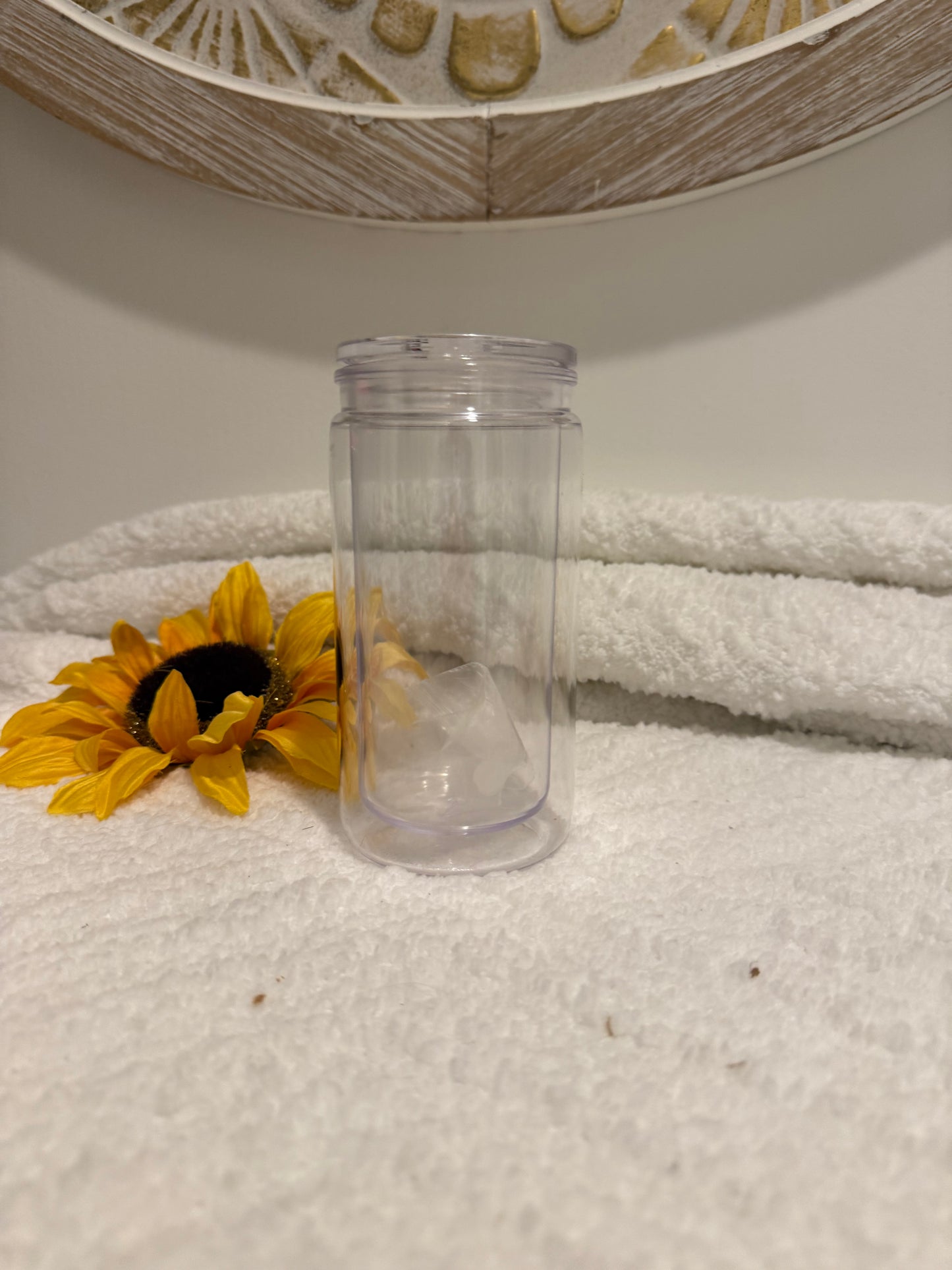 20 oz Clear Glitter Globe