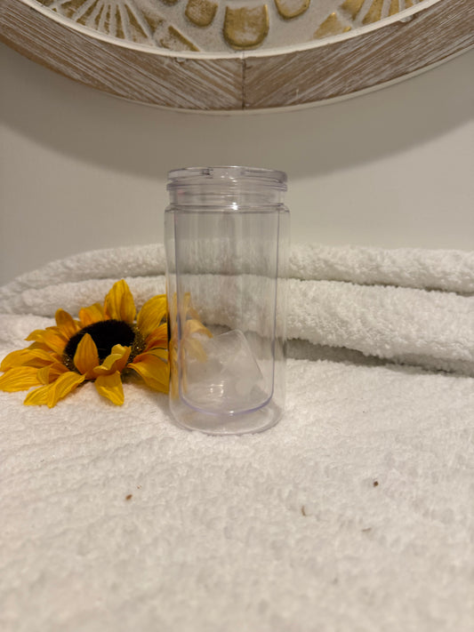 20 oz Clear Glitter Globe