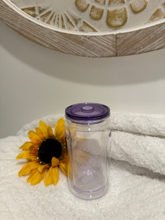 16 oz Purple Glitter Globe