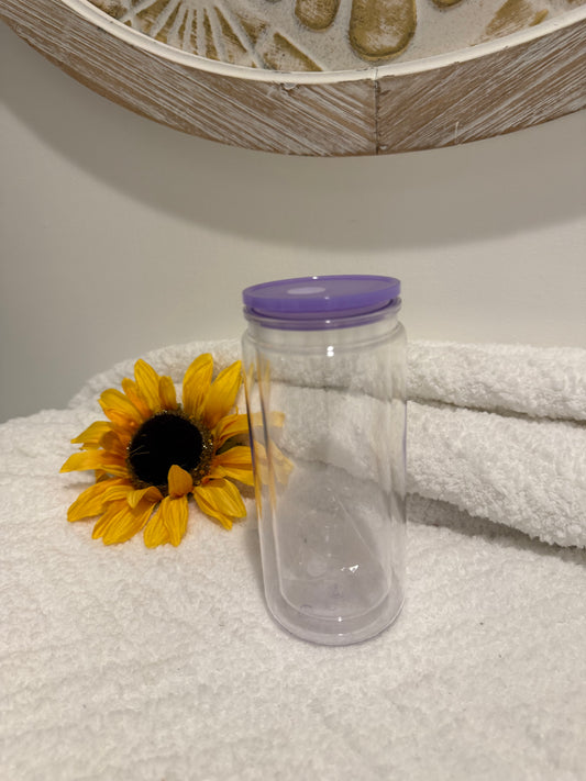 16 oz Glitter Globe purple