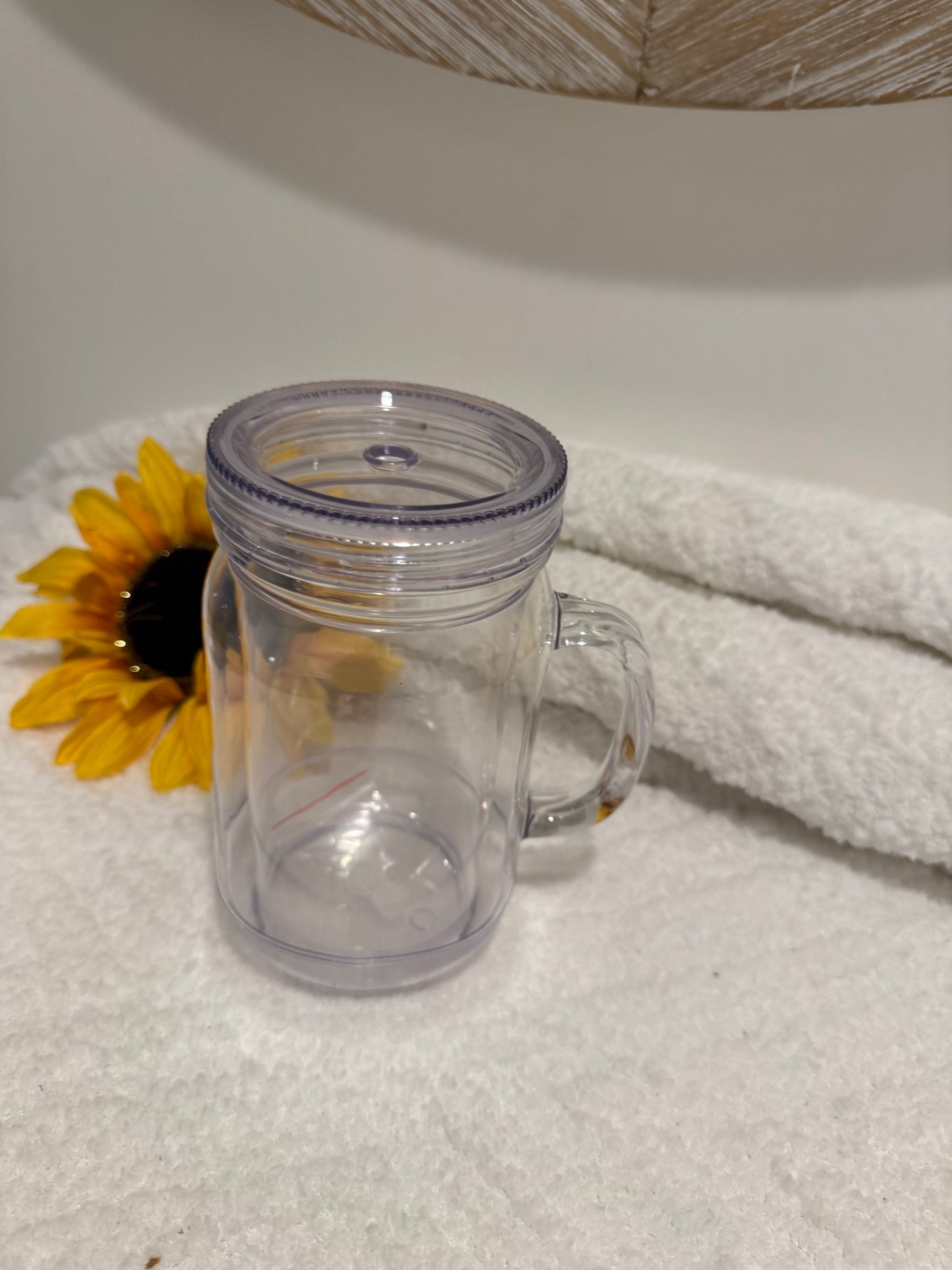 20 oz Clear Mason Jar Glitter Globe