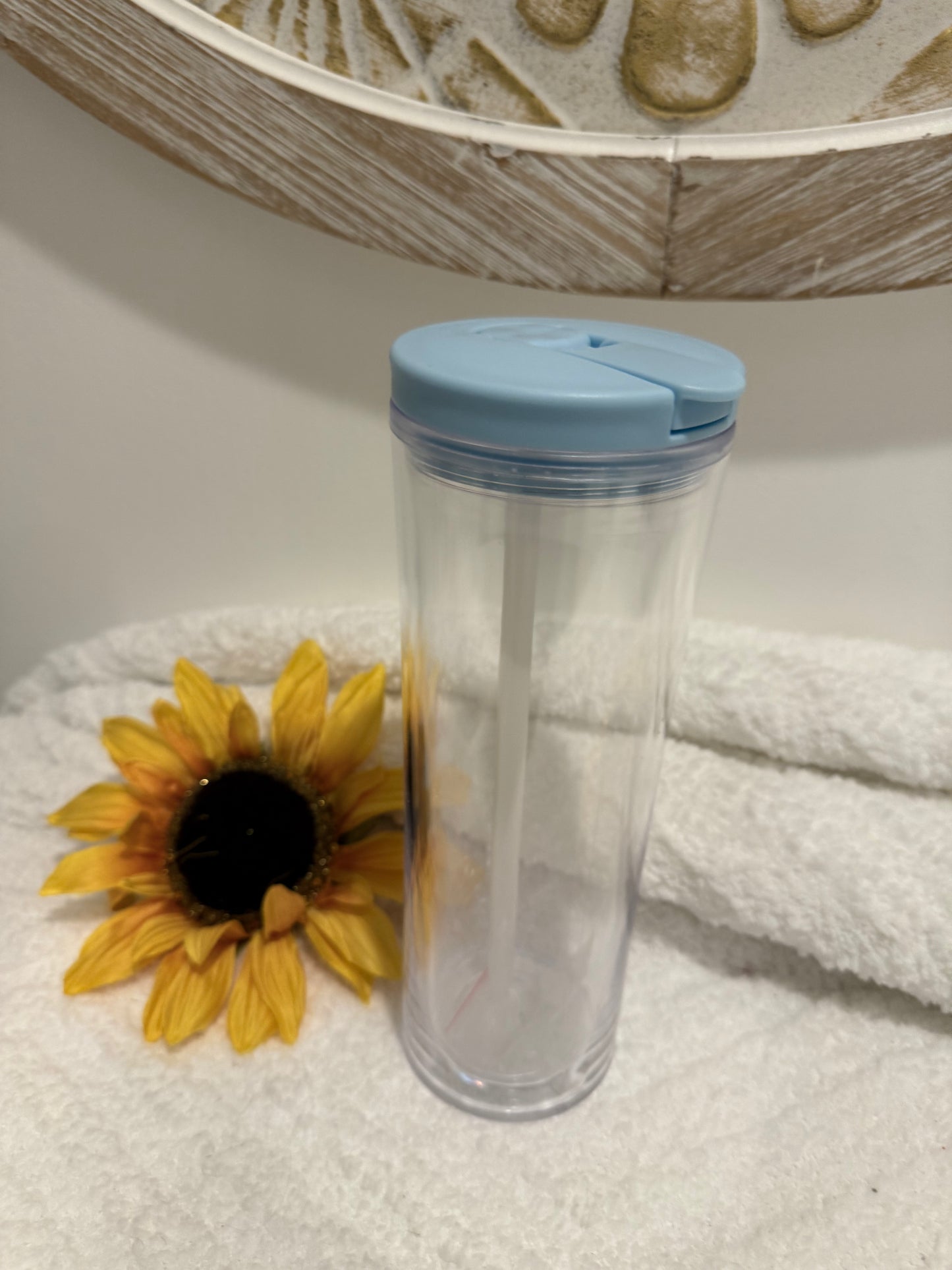 20 oz Light Blue Flip lid