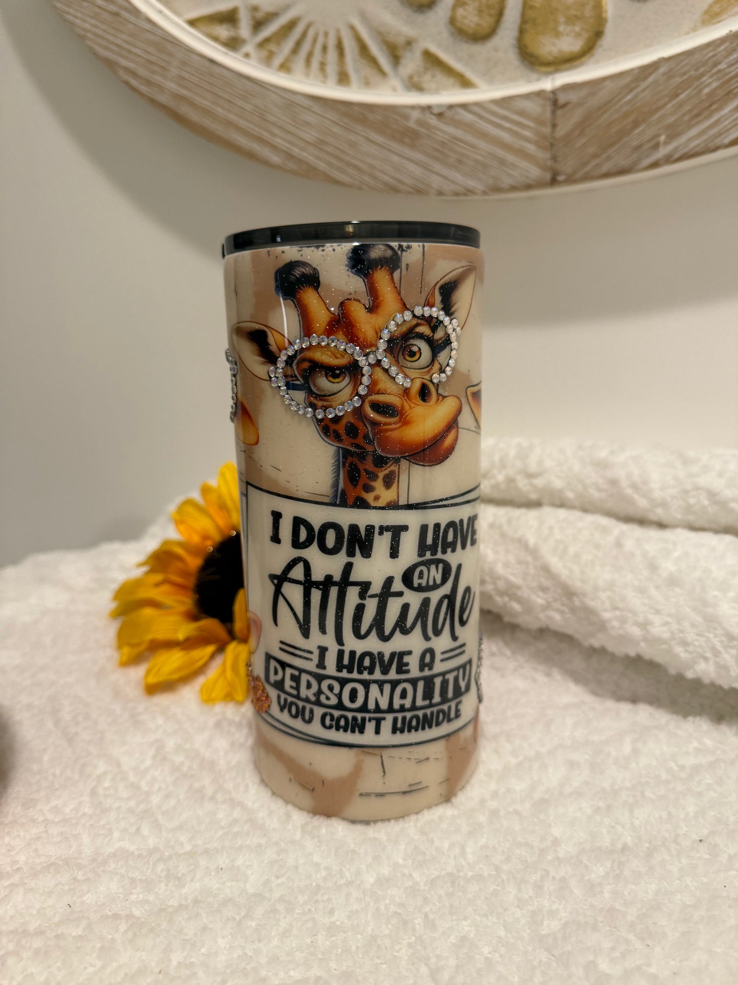 22 0z Giraffe studded glasses