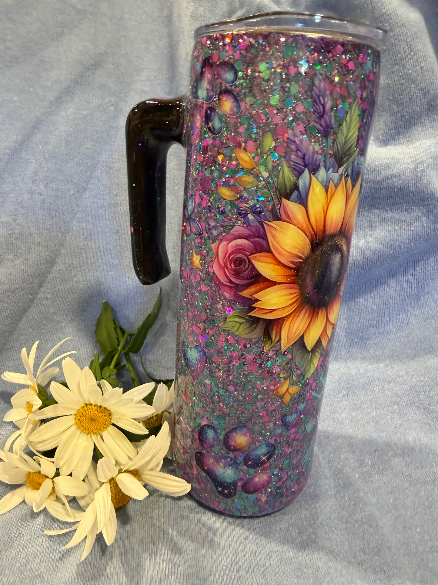 20 oz Sunflower and Dog PAW