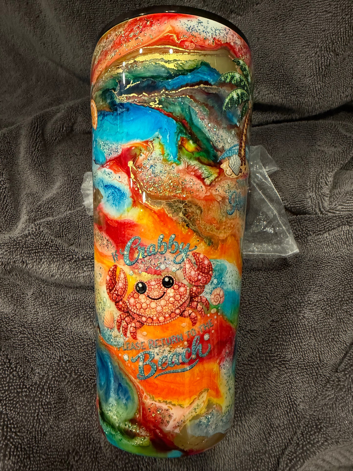32 oz Beach Theme