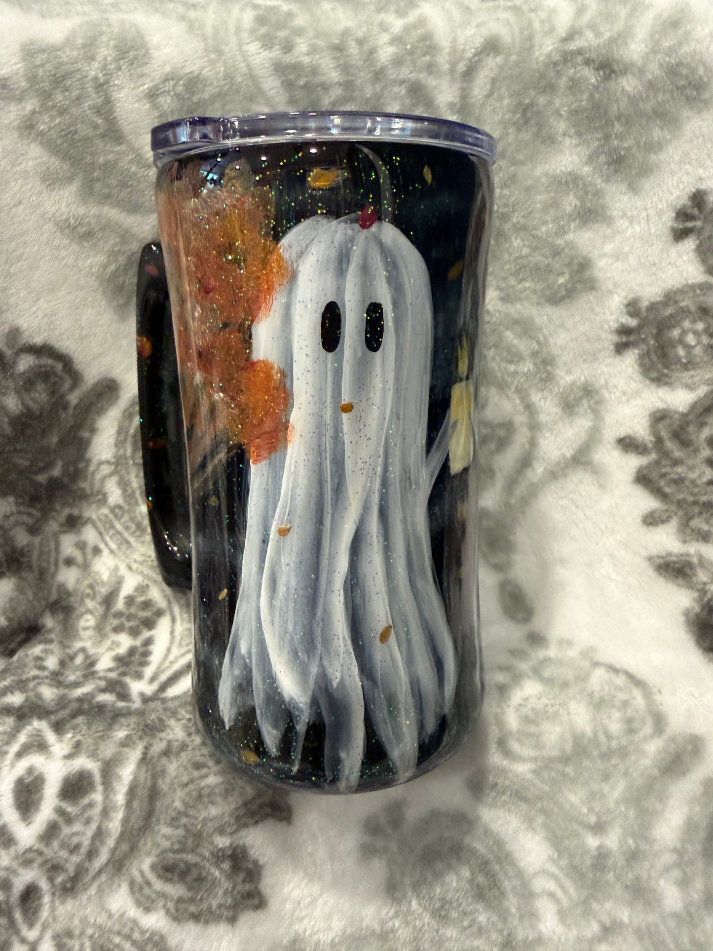 Handpainteed Halloween Ghost tumbler