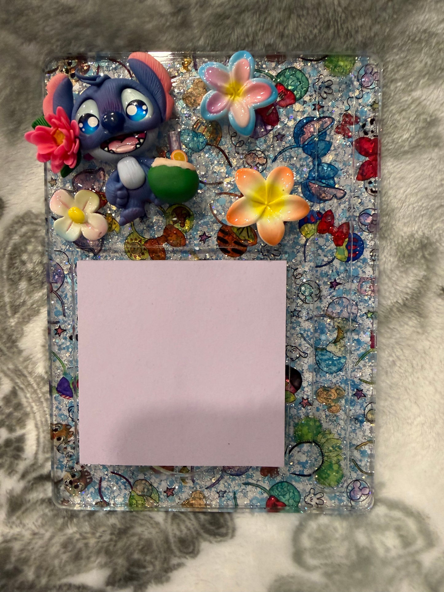 Stitch Notepad holder w/ Pen and refill