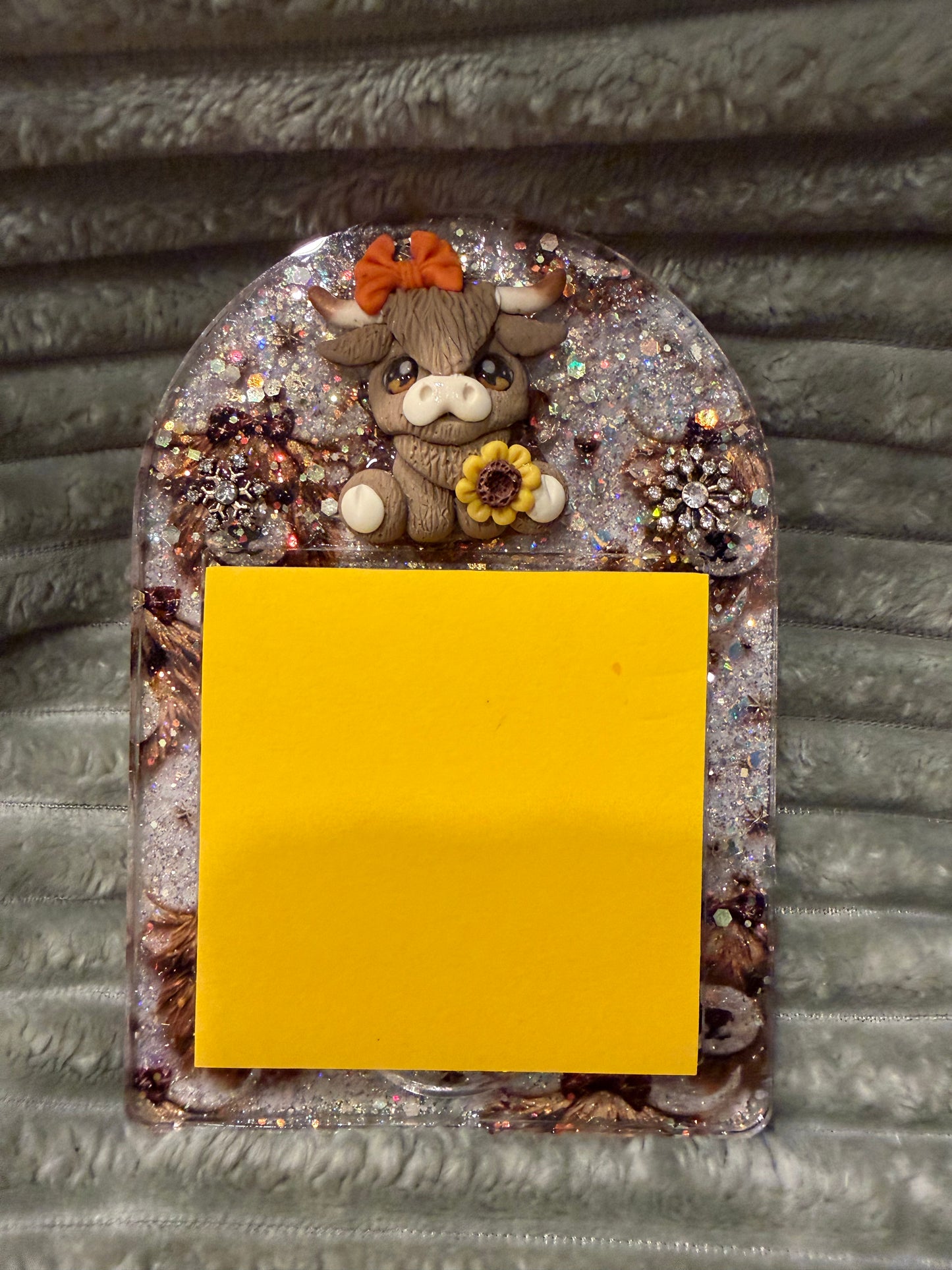 Highland cow Post-it Holder
