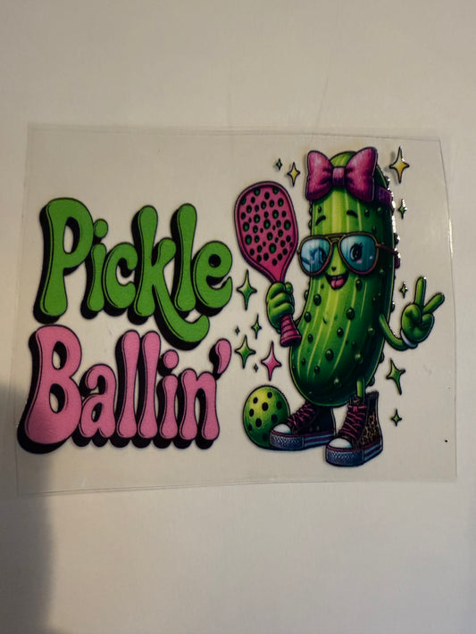 Pickle Ball Decal 3x5