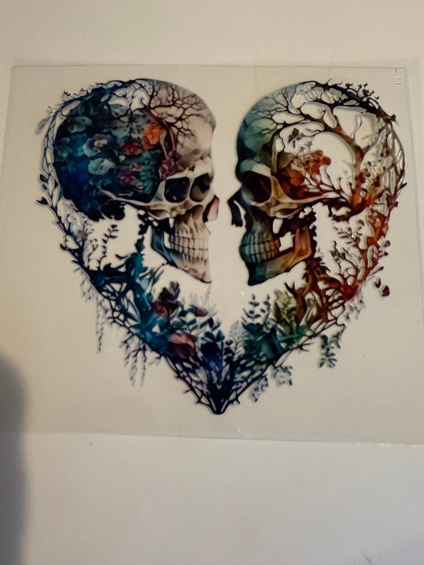 3x5 Skull Heart Decal