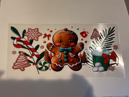 16 oz can decal gingerbread