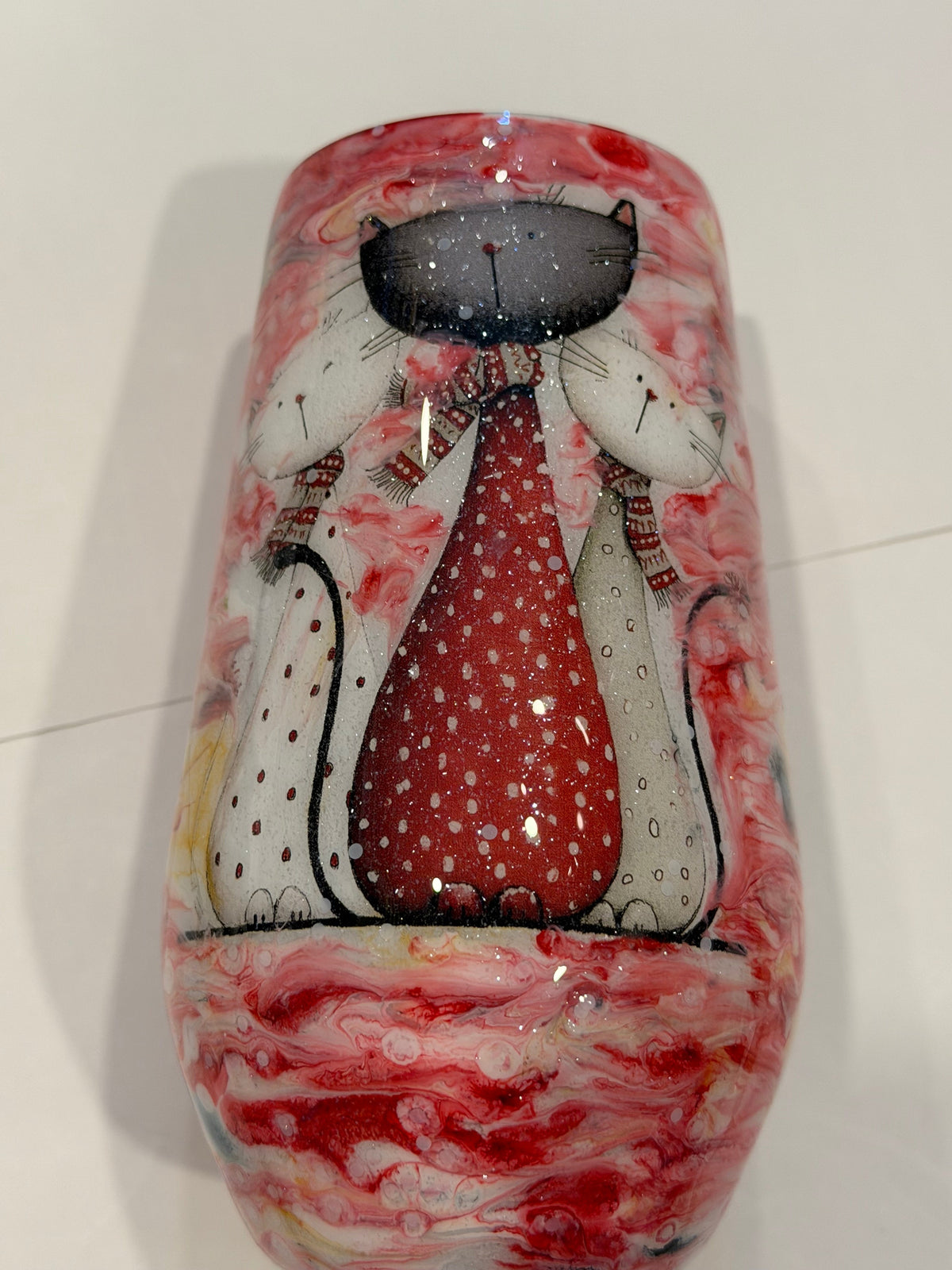 17 oz XMAS cats