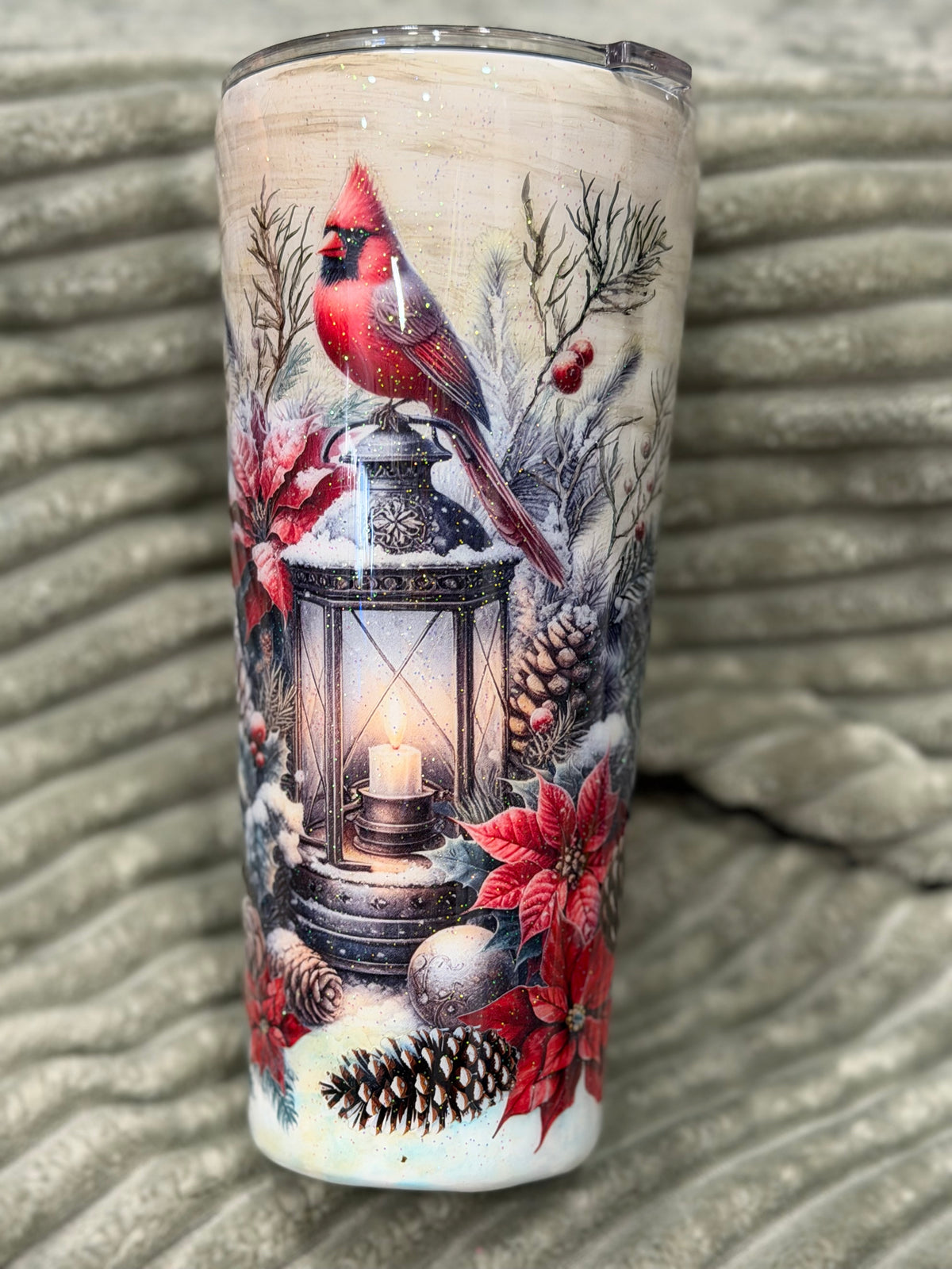 32 oz Slim hand painted with decal