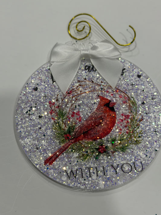 Cardinal with you ornament
