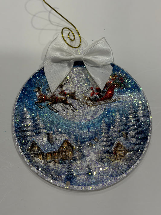 Santa  Ride in ornament