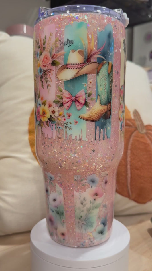 40 oz Cowboy Tumnbler